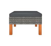 Voetenbank poly rattan en massief eucalyptushout315752