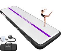 VOFiTNY Tapis de gymnastique gonflable de 3 m pour usage domestique, entraînement, yoga, Pilates, arts martiaux, la plage, la mer Piste Air Mat Gymnaste Track Tumbling Yoga Taekwondo