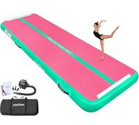 VOFiTNY Tapis de gymnastique gonflable de 3 m pour usage domestique, entraînement, yoga, Pilates, arts martiaux, la plage, la mer Piste Air Mat Gymnaste Track Tumbling Yoga Taekwondo