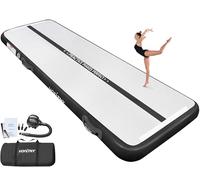 VOFiTNY Tapis de gymnastique gonflable de 3 m pour usage domestique, entraînement, yoga, Pilates, arts martiaux, la plage, la mer Piste Air Mat Gymnaste Track Tumbling Yoga Taekwondo