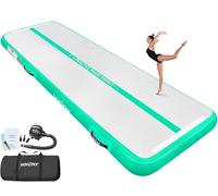 VOFiTNY Tapis de gymnastique gonflable de 3 m pour usage domestique, entraînement, yoga, Pilates, arts martiaux, la plage, la mer Piste Air Mat Gymnaste Track Tumbling Yoga Taekwondo