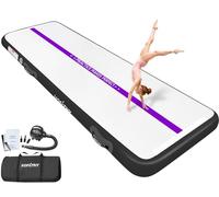 VOFiTNY Tapis de gymnastique gonflable de 4 m 20cm épaisseur pour usage domestique, entraînement, yoga, Pilates, arts martiaux, la plage, la mer Piste Air Mat Gymnaste Track Tumbling Yoga Taekwondo