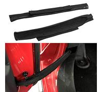 VOFONO 2 Pcs Updated Heavy Duty Strong Adjustable Door Limiting Check Strap with Zipper Fit for 2000 to 2018 Jeep Wrangler Tj Jk JL Black