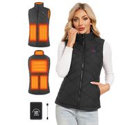 Vofuoti Veste Chauffante, Avec Chauffe-corps Electrique USB, Gilet Chauffant Femme, Gilet Chauffant Electrique A Coupe Fine pour Moto, Extérieur, Ski, Camping, Randonnée