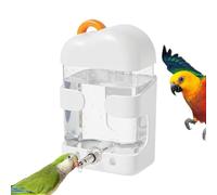 Vogel Futter- & Wasserspender - Automatisch Rosa Mit Sitzstange für Käfig | Geeignet für Wellensittiche, Kanarien, Nymphensittiche, Finken, | Praktische Versorgung, Saubere Handhabung,