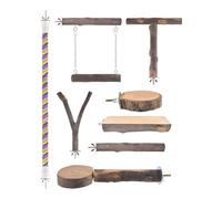 Vogel SitzstangStänder - Natürlicher Sitzast, Holz Käfig Zubehör | Knabberfester Kletter Ast Für Wellensittiche Nymphensittiche Keilschwanzsittiche Zuhause Voliere