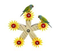 Vogel Spielzeug - Holz-Drehrad mit Beschäftigungsfunktion | Vogel Sitzspielzeug & Windrad | Für Nymphensittich, Wellensittich, Lovebird, Kanarienvogel und Zebrafink zur Vermeidung Von Langeweile