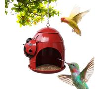 Vogelfutterspender Aus Metall - Wetterfester, Lustiger Futterhalter | Vogelhäuschen Für Den Außenbereich, Gartendekoration, Zum Anlocken Von Füttern Und Beobachten Von Finken, Kolibri, Garten, Hof, Ve