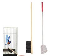 Vogelkooi-reinigingsborstel - Schopreiniger Met Lange Steel | Borstel Voor Het Verwijderen Van Vogelpoep, Schoonmaken Van Hamsterkooien, Eenvoudig Aan Te Brengen, Stevige, Verstelbare Borstels Om Pap