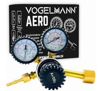 VOGELMANN AERO Réducteur de Pression pour ARGON/CO₂ - Monoétage, 200 bar, Régulateur de débit jusqu'à 25 l/min, W21.8x1/14 Entrée, 6.3mm Sortie pour MIG/MAG/TIG Aquariophilie