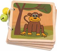 Voggenreiter Music for Kids Premium Bookie Africa, livre en bois, livre d'images, jouets, enfants, 1242