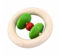 Voggenreiter Music For Kids Premium Klapper-Ring Roti, Rassel, Klangspielzeug, Holzklangspielzeug, Rot / Grün, 1124