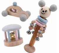 Voggenreiter Music for Kids Premium Set Minny-Racer-Bell, 3 pièces, bâton de grelot, hochet, jouet sonore, jouet, enfants, 1248