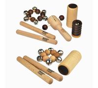 Voggenreiter Musik Für Kleine Premium Percussion Set, 10-tlg., Klangstäbe, Glöckchen Band, Shaker, Rabatak, Instrumente