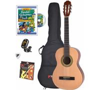Voggenreiter Voggy Kindergitarren-Set 3/4, 7-tlg., Akustikgitarre, Akustik Gitarre, Erstgitarre, Kindergitarre, Stimmgerät, Ab 8 Jahre, 398