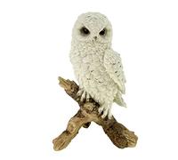 VOGLER Joh. Vogler GmbH Chouette de neige debout sur AST 21 cm Uhu Hibou Animal Figurine Oiseau