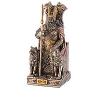 VOGLER Joh. Vogler GmbH Dieu germanique Odin sur le trône, en pierre artificielle, peint à la main par l'artiste avec de la peinture en bronze par Veronese