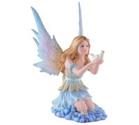 VOGLER Joh. Vogler GmbH Fée de la paix avec colombe Paix sur terre, fabriquée en pierre artificielle, colorée avec détails par la main d'artiste