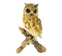 VOGLER Joh. Vogler GmbH Hibou marron debout sur AST 21 cm Uhu Hibou Animal Figurine Oiseau