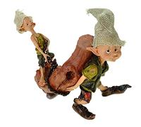 VOGLER Joh. Vogler GmbH Lot de 2 figurines Pixies avec branche - Grande aide - Nain - Fée - Créature mythique - Gnome
