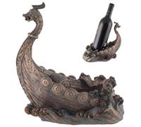 VOGLER Joh. Vogler GmbH Porte-bouteille de vin Viking en pierre artificielle, peint à la main, sans bouteille