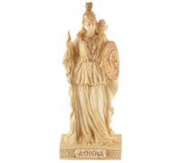 VOGLER Joh. Vogler GmbH Véronese Collection 708-77442 Figurine miniature de déesse grecque Athéna en pierre artificielle peinte à la main avec de la peinture dorée