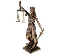 VOGLER Justitia Déesse de la Justice Figure bronzée 21cm Bronze Véronèse