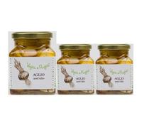 Voglia Di Puglia Azienda Agricola Aglio Sottolio In Olio Extra Vergine Di Oliva 3 Confezioni da 270g