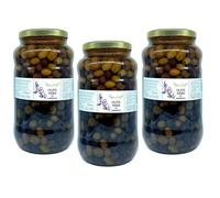 Voglia Di Puglia Olive Italiane Nere Peranzana In Salamoia 3 Confezioni da 1.8 kg Sgocciolato