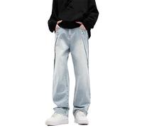 Vogrtcc Jean Baggy Flare Jeans Jambe Large Droite Pantalon Denim