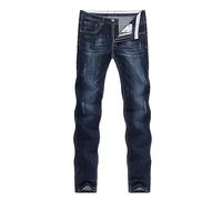 Vogrtcc Jeans pour Hommes Pantalon en Denim D'été Straight Regular Fit Jean