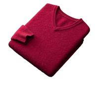 Vogrtcc Pull en Cachemire À Col en V pour Hommes, Pull-Over Tricoté Décontracté d'affaires