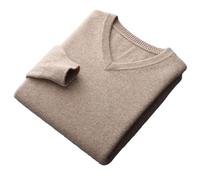 Vogrtcc Pull en Cachemire À Col en V pour Hommes, Pull-Over Tricoté Décontracté d'affaires