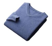 Vogrtcc Pull en Cachemire À Col en V pour Hommes, Pull-Over Tricoté Décontracté d'affaires