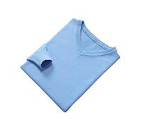 Vogrtcc Pull en cachemire pour homme - Automne hiver - Col en V - Doux et chaud - Pull tricoté, bleu clair, M