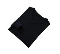 Vogrtcc Pull en cachemire pour homme - Automne hiver - Col en V - Doux et chaud - Pull tricoté, Noir , S