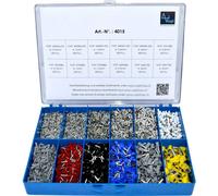 Vogt Verbindungstechnik 4015 Assortiment dembouts simples 0.5 mm², 6 mm² partiellement isolé argent, blanc, gris, rouge, noir, bleu, jaune 3650 pc(s)