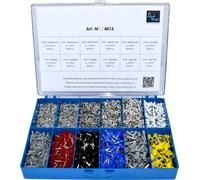 Vogt Verbindungstechnik 4015 Assortiment d'embouts simples 0.5 mm², 6 mm² partiellement isolé argent, blanc, gris, rouge, noir