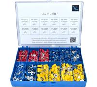 Vogt Verbindungstechnik 4035 Assortiment de cosses à oeillet 0.50 mm² 6 mm² rouge, bleu, jaune 505 pc(s)