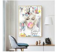 Vogue Affiche Coup Bulles Ballon Graffiti Toile Tableau Peinture Murale Salon Maison Tableaux Decoration 60x80cm sans cadre