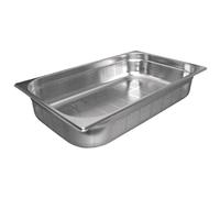 Vogue Bac Gastronome 1/1 Perforé en Acier Inoxydable 13,5 Litres, Profondeur : 100 mm, Compatible Réfrigérateur, Congélateur, Cellule de Refroidissement et Four - Couvercle Vendu Séparément, K841