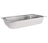 Vogue Bac Gastronorme 1/1, Bac Inox, Profondeur : 150 mm, Capacité : 20 Litres, Récipient de conservation des aliments chauds et froids, Compatible Bain Marie, Couvercle vendu séparément, K924