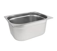 Vogue Bac Gastronorme 1/2, Bac Inox, Profondeur : 150 mm, Capacité : 9 Litres, Récipient de conservation des aliments chauds et froids, Compatible Bain Marie, Couvercle vendu séparément, K930