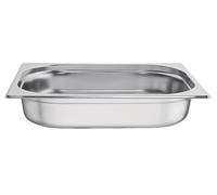 Vogue Bac Gastronorme 1/2, Bac Inox, Profondeur : 65 mm, Capacité : 4 Litres, Récipient de conservation des aliments chauds et froids, Compatible Bain Marie, Couvercle vendu séparément, K927