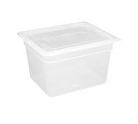 Vogue Bac Gastronorme 1/2 en Polypropylène avec Couvercle 20cm Pack de 4 - Conteneur Alimentaire Plastique Compatible Réfrigérateur, Congélateur et Cellule de Refroidissement Rapide GJ517