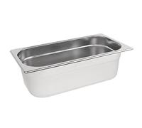 Vogue Bac Gastronorme 1/3, Bac Inox, Profondeur : 100 mm, Capacité : 3,7 litres, Récipient de conservation des aliments chauds et froids, Compatible Bain Marie, Couvercle vendu séparément, K933
