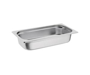 Vogue Bac Gastronorme 1/3, Bac Inox, Profondeur : 65 mm, Capacité : 2,5 litres, Récipient de conservation des aliments chauds et froids, Compatible Bain Marie, Couvercle vendu séparément, K929