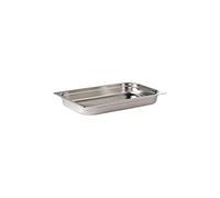 Vogue Bac Gastronorme inox GN 1/1 200mm, profondeur : 200 mm, capacité : 28 Litres, bac de conservation des aliments chauds et froids, compatible bain marie, couvercle vendu séparément, K918