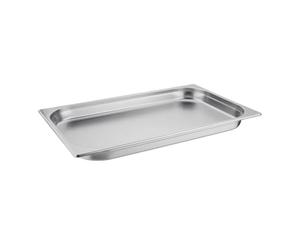 Vogue Bac Gastronorme inox GN 1/1 40mm, profondeur : 40 mm, capacité : 5,8 litres, bac de conservation des aliments chauds et froids, compatible bain marie, couvercle vendu séparément, K994
