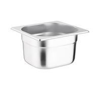 Vogue Bac Gastronorme inox GN 1/6 100mm, profondeur : 100 mm, capacité : 1,7 L, bac de conservation des aliments chauds et froids, compatible bain marie, couvercle vendu séparément, K991